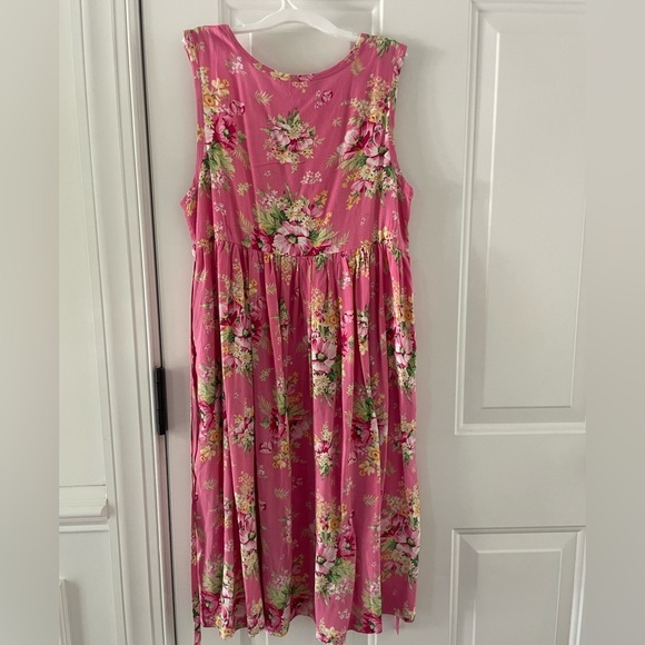 April Cornel Girls Sleeveless Pink Floral Sundress Size 11/12 - Picture 3 of 3
